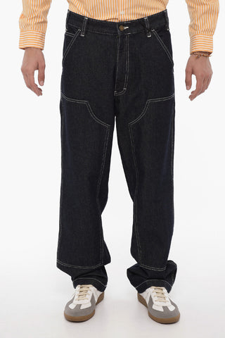 Jeans Wide Leg BEAVERTOWN a Cuciture a Vista 23cm