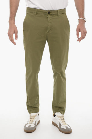 Wave Motif Casual Pants with Flap Pockets