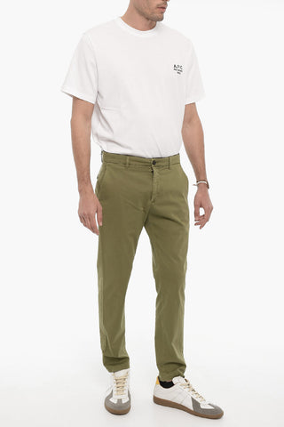 Wave Motif Casual Pants with Flap Pockets
