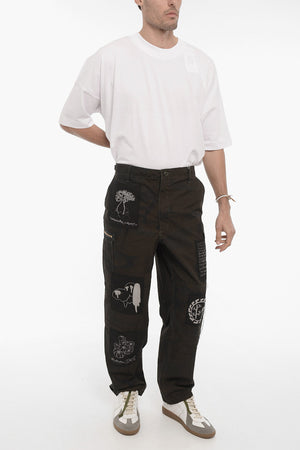 Pantaloni Cargo Motivo Camouflage Stampati