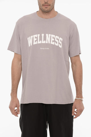 Cotton Crew-Neck T-shirt with Contrast Print