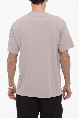 Cotton Crew-Neck T-shirt with Contrast Print