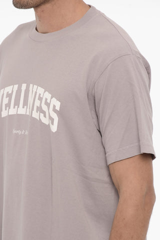 Cotton Crew-Neck T-shirt with Contrast Print
