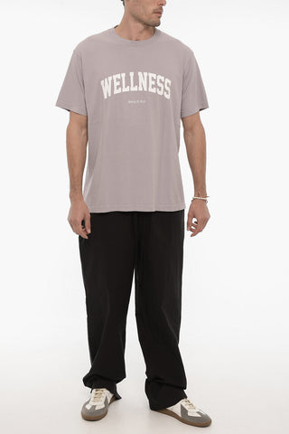 Cotton Crew-Neck T-shirt with Contrast Print