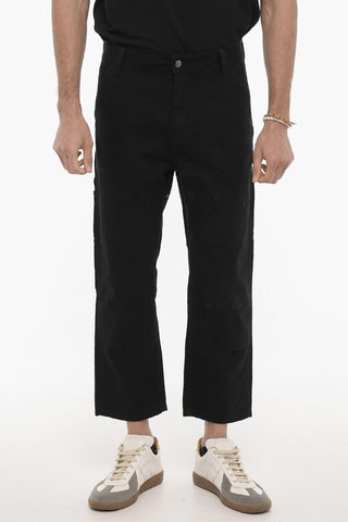 Solid Color Carpenter Pants with Belt Loops