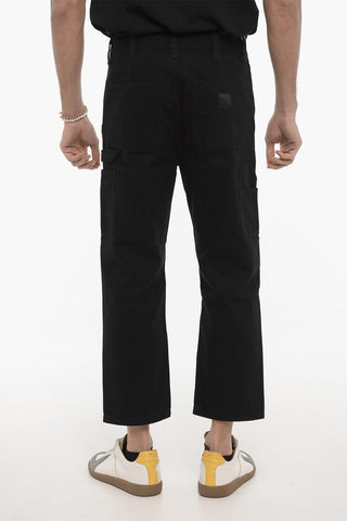 Solid Color Carpenter Pants with Belt Loops