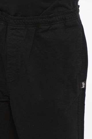Pantaloni a Gamba Dritta con Elastico in Vita