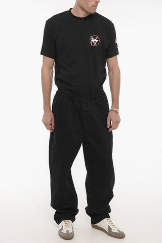 Pantaloni a Gamba Dritta con Elastico in Vita