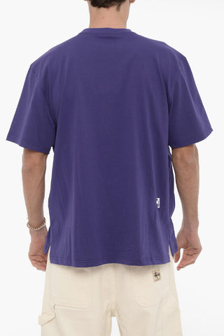 Crew-neck Cotton T-shirt with Logo