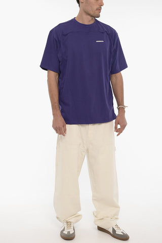 Crew-neck Cotton T-shirt with Logo