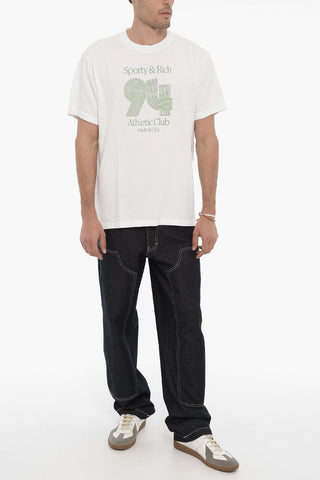 crew-neck Cotton T-shirt with print