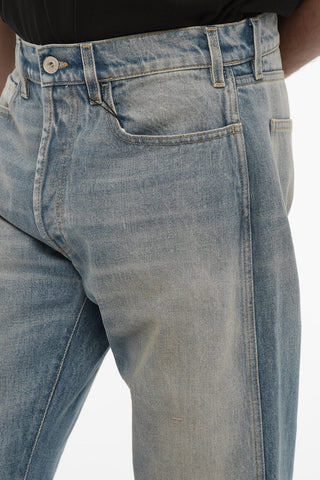 Cotton Twill Regular Fit Jeans 18,5cm