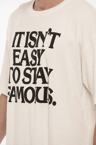 T-shirt Girocollo in Cotone con Maxi Stampa Frontale