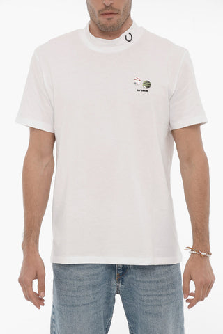 FRED PERRY Turtleneck T-shirt with Pin