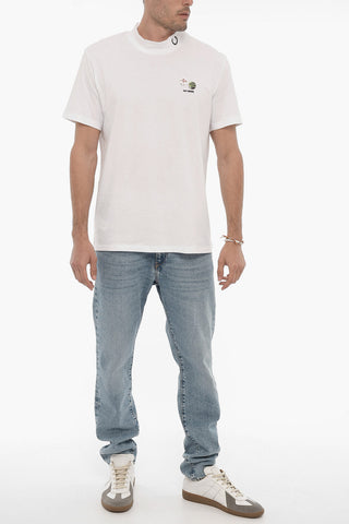 FRED PERRY Turtleneck T-shirt with Pin