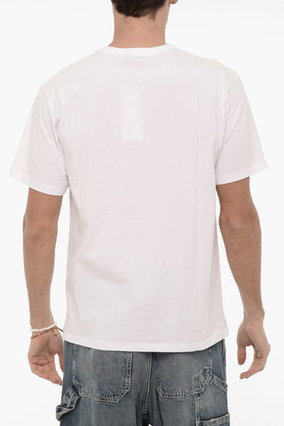 Cotton Crew-Neck T-shirt with Gradient Print