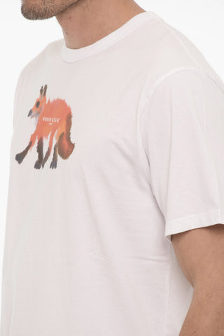 Cotton Crew-Neck T-shirt with Gradient Print