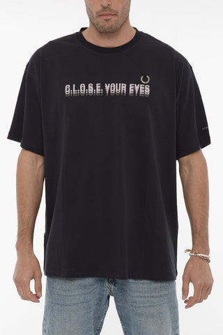 FRED PERRY T-shirt Girocollo stampata con Logo in Metallo