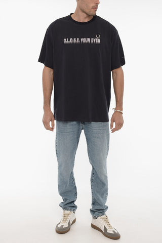 FRED PERRY T-shirt Girocollo stampata con Logo in Metallo