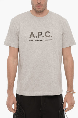 Solid Color SVEN Crew-neck T-Shirt with Printed Logo