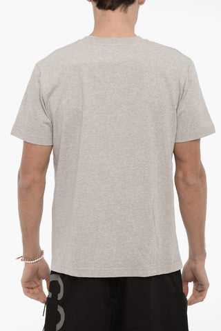 Solid Color SVEN Crew-neck T-Shirt with Printed Logo