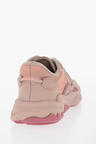 Two-Tone Leather and fabric OZWEEGO Low-Top Sneakers