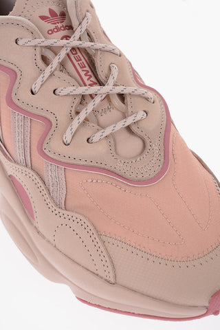 Two-Tone Leather and fabric OZWEEGO Low-Top Sneakers