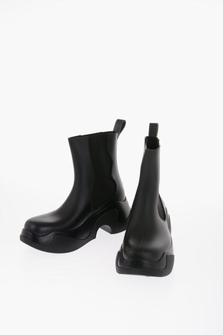 Rubber Chelsea Boots With Heel 7cm 