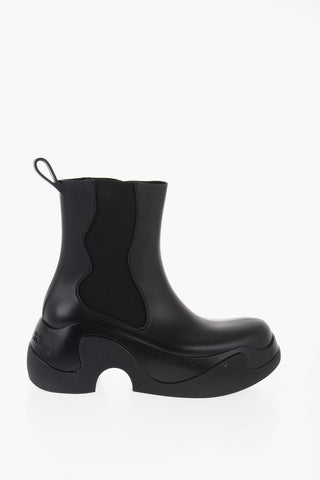 Rubber Chelsea Boots With Heel 7cm 