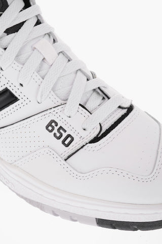 Sneakers Alte In Pelle Bicolore