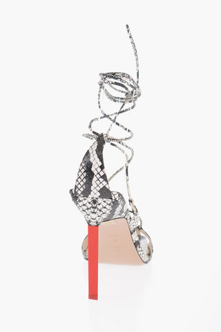 Sandali Lace-Up ADELE In Pelle Effetto Serpente 10,5cm