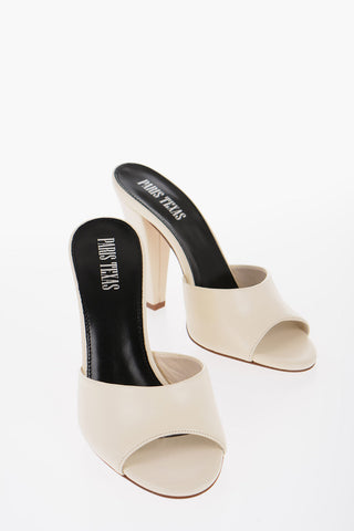 Open toe Leather OLIVIA Mules Heel 11cm