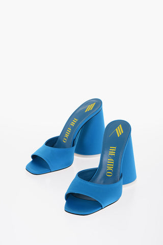 Satin LUZ Mules with Conical Block Heel 10.5cm