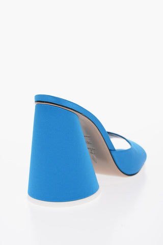 Satin LUZ Mules with Conical Block Heel 10.5cm