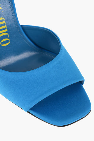 Satin LUZ Mules with Conical Block Heel 10.5cm