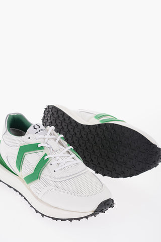 Perforated leather Low-Top Sneakers with Rubber Detail