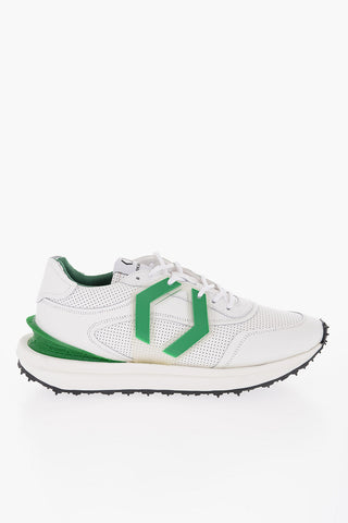Perforated leather Low-Top Sneakers with Rubber Detail