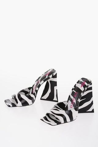 Squared-Toe Animal-Effect Leather DEVON Mules 11,5cm