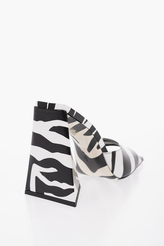 Squared-Toe Animal-Effect Leather DEVON Mules 11,5cm