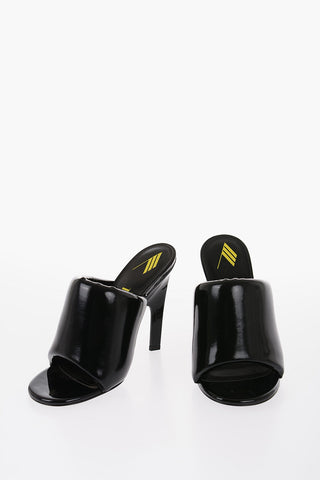 Patent Faux Leather REM Mules Heel 11.5cm