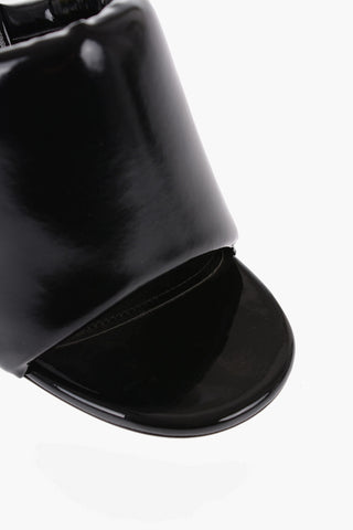Patent Faux Leather REM Mules Heel 11.5cm