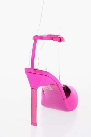 Satin PERINE Ankle-Strap Pumps Heel 11.5cm