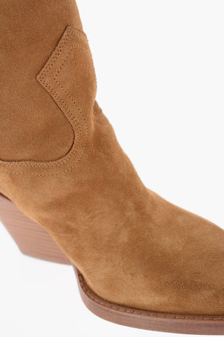 Suede HOLLY DAKOTA Western Boots with Rhinestone 10,5cm