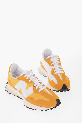 Sneakers Basse Bicolore in Tessuto e Camoscio