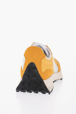 Sneakers Basse Bicolore in Tessuto e Camoscio