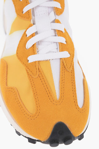 Sneakers Basse Bicolore in Tessuto e Camoscio