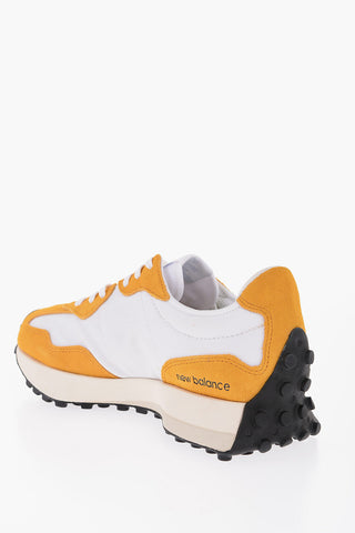 Sneakers Basse Bicolore in Tessuto e Camoscio