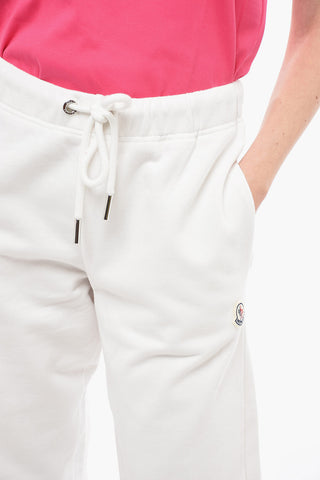 Joggers in Cotone Felpato con Polsini