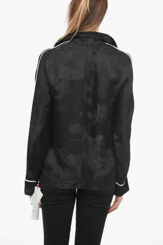 SEASONAL Jacquard Satin Pyjama Shirt