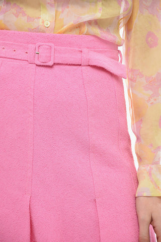 Pleated Belted Skirt